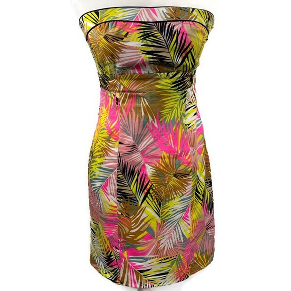 H&M Dresses & Skirts - H&M Tropical Miami Barbie Strapless Tube Dress